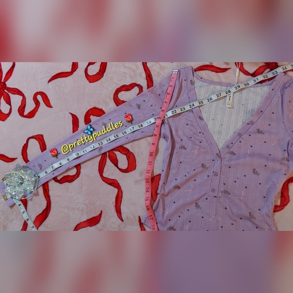 🎀 2pc For Love and Lemons Pointelle Long-Sleeve Sleep Set 🎀 - Picture 10 of 16